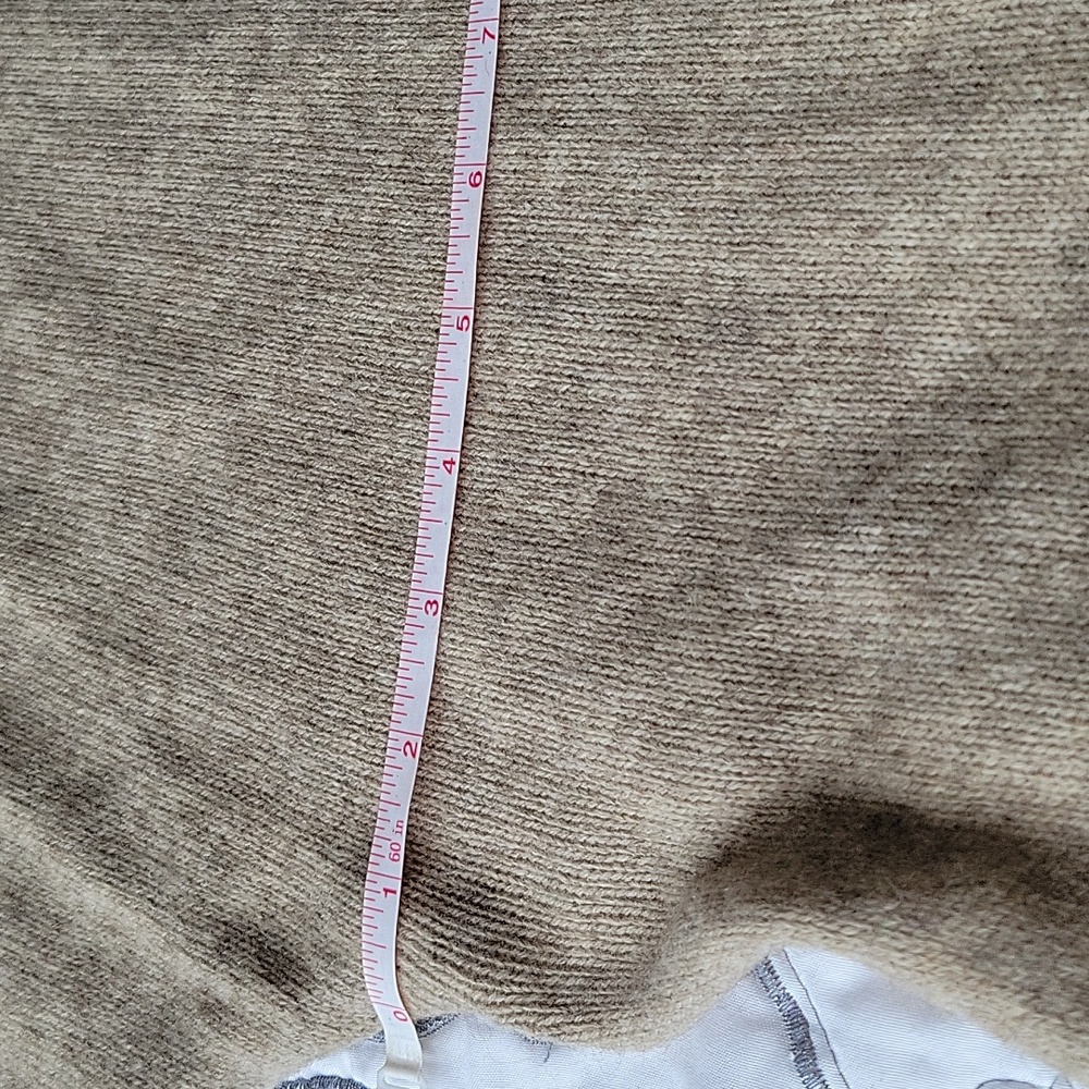 Eileen Fisher Taupe Open-Front Wool Blend Cardigan - Picture 4 of 6